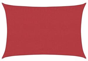 Żagiel przeciwsłoneczny, 160 g/m², czerwony, 3,5x5 m, hdpe