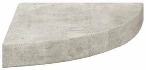 Narożne półki ścienne, 4 szt., szarość betonu, 25x25x3,8 cm mdf