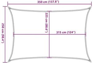 Żagiel przeciwsłoneczny, 160 g/m², taupe, 2,5x3,5 m, hdpe