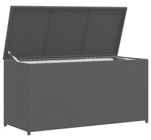 Skrzynia ogrodowa, czarna, 120 x 50 x 60 cm, rattan pe