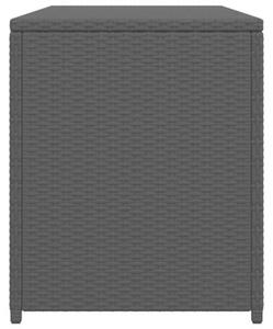 Skrzynia ogrodowa, czarna, 120 x 50 x 60 cm, rattan pe