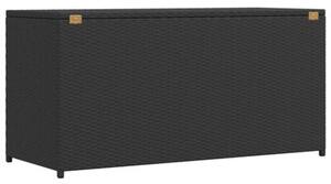 Skrzynia ogrodowa, czarna, 120 x 50 x 60 cm, rattan pe