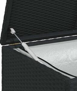 Skrzynia ogrodowa, czarna, 120 x 50 x 60 cm, rattan pe
