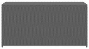 Skrzynia ogrodowa, czarna, 120 x 50 x 60 cm, rattan pe