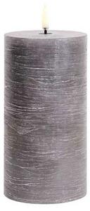 Uyuni Lighting - Świeca Filarowa LED 7,8x15,2 cm Rustic Grey