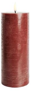 Uyuni Lighting - Świeca Filarowa LED 7,8x20,3 cm Rustic Carmine Red