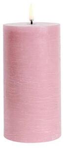 Uyuni Lighting - Świeca Filarowa LED 7,8x15,2 cm Rustic Dusty Rose
