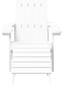 Krzesła ogrodowe adirondack z podnóżkami, 2 szt., hdpe, białe