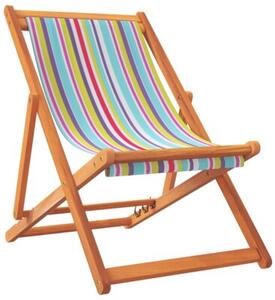Składane krzesła plażowe, 2 szt., wielokolorowe, obite tkaniną