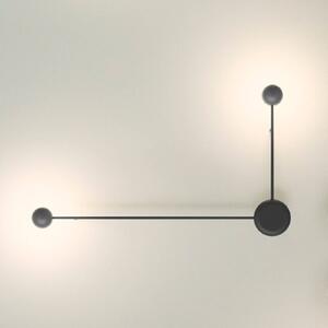 Vibia Pin - 2-punktowy kinkiet LED czarny