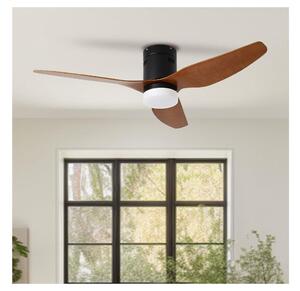 ZEVENTI ZEVENTI - Wentylator sufitowy LED PADUA LED/18W/230V Wi-Fi Tuya czarny/brąz + DO ZV0032