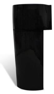 Okrągła umywalka z otworem przelewowym i na kran, czarna