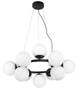 NOWOCZESNA LAMPA WISZĄCA CZARNA LEDO W12
