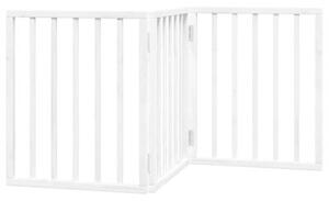 Składana bramka zabezpieczająca dla psa, 3 panele, biała, 150cm