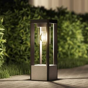 Lampa ogrodowa stojąca Kalisa Lucande, możliwość ściemniania, aluminiowy / szary / cynkowy, aluminium, nowoczesny