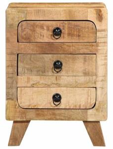 Szafka nocna 2 szt. 37x32x50 cm drewno lite surowe mango