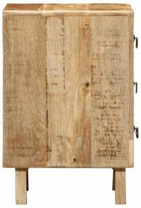 Szafka nocna 2 szt. 37x32x50 cm drewno lite surowe mango