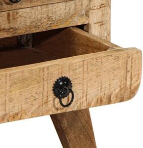 Szafka nocna 2 szt. 37x32x50 cm drewno lite surowe mango