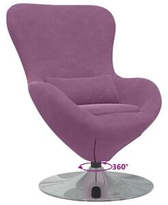 Fotel jajo fioletowy 63 x 73 x 90 cm aksamit