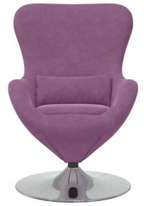 Fotel jajo fioletowy 63 x 73 x 90 cm aksamit
