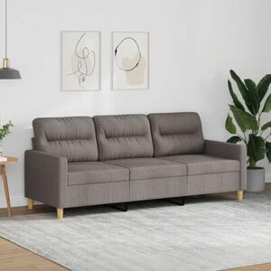 Sofa 3-osobowa, kolor taupe, 180 cm, tapicerowana tkaninÄ