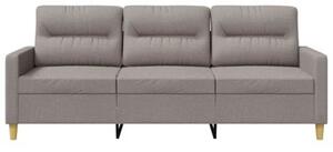 Sofa 3-osobowa, kolor taupe, 180 cm, tapicerowana tkaninÄ