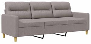 Sofa 3-osobowa, kolor taupe, 180 cm, tapicerowana tkaninÄ