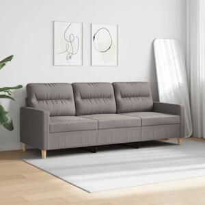 Sofa 3-osobowa, kolor taupe, 180 cm, tapicerowana tkaninÄ