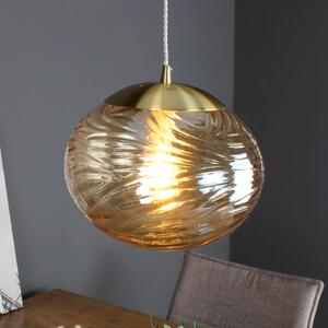 Eco-Light Lampa wisząca Nereide, szkło brązowe