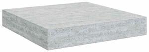 Półki ścienne, 4 szt., szarość betonu, 23 x 23,5 x 3,8 cm, mdf
