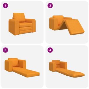 Sofa bed ciemny Å»Ã³Åty 98 x 71 x 83 cm tkanina