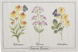 Podkładka Summer flowers Echinacea, 45 x 30 cm, zestaw 4 szt