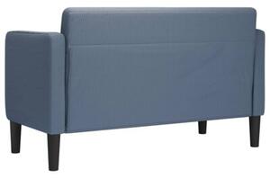 Sofa dwuosobowa niebieska 109 cm tkanina sztruksowa