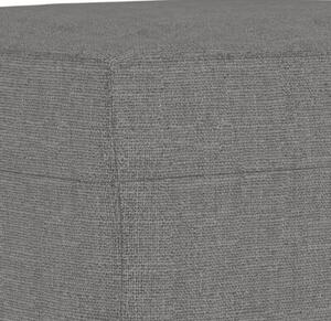 Ławka, ciemnoszara, 100x35x41 cm, tapicerowana tkaniną