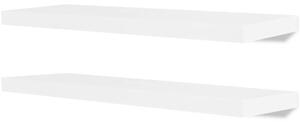 Półki ścienne, 4 szt., białe, 80 cm