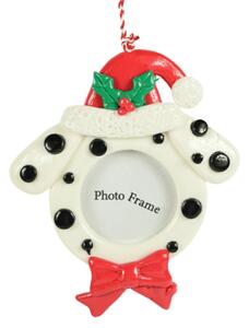 Ozdoba świąteczna ramka na zdjęcia BEST FRIEND 12 cm, pies