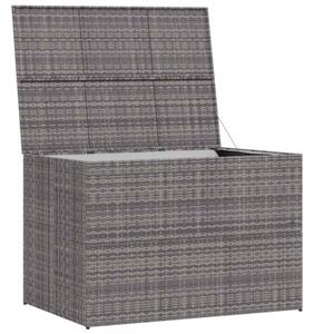 Skrzynia ogrodowa, szara, 150 x 100 x 100 cm, rattan pe