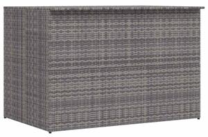 Skrzynia ogrodowa, szara, 150 x 100 x 100 cm, rattan pe