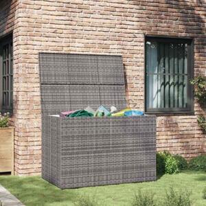 Skrzynia ogrodowa, szara, 150 x 100 x 100 cm, rattan pe