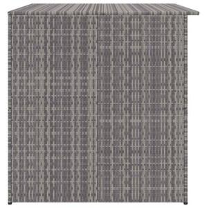 Skrzynia ogrodowa, szara, 150 x 100 x 100 cm, rattan pe