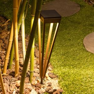 Les Jardins Pochodnia solarna LED Tinka, 52 cm, corten Tinka, brązowy / rdzawy, aluminium