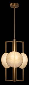 Maytoni Lampa wisząca Marmo, możliwość ściemniania, mosiężny / złoty, salon / jadalnia, metal, nowoczesny