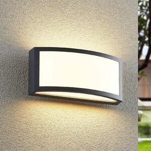 Kinkiet zewnętrzny LED Jakari Lindby, czarny, aluminium, nowoczesny