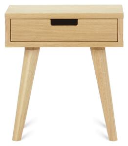 Mały drewniany stolik nocny z szufladą 45 x 30 cm
