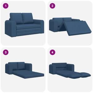 Sofa bed niebieski 148 x 71 x 83 cm tkanina