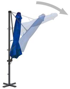 Parasol wiszący z aluminiowym słupkiem, 300 cm, niebieski