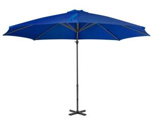 Parasol wiszący z aluminiowym słupkiem, 300 cm, niebieski
