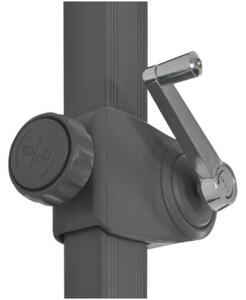 Parasol wiszący z aluminiowym słupkiem, 300 cm, niebieski