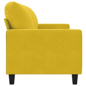 Sofa 3-osobowa, Å¼Ã³Åty, 180 cm, tapicerowana aksamitem