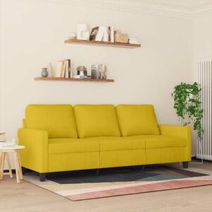 Sofa 3-osobowa, Å¼Ã³Åty, 180 cm, tapicerowana aksamitem